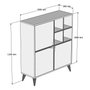 Hanah Home Pulse Armario Multiusos Nogal y Blanco